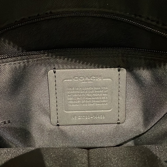 Coach Black 100% Real Leather Backpack - Picture 5 of 5